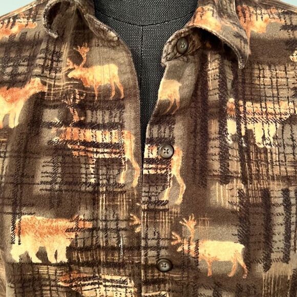 Cabela's Women’s Bear & Moose Print Flannel Button-Up Shirt - Picture 8 of 10